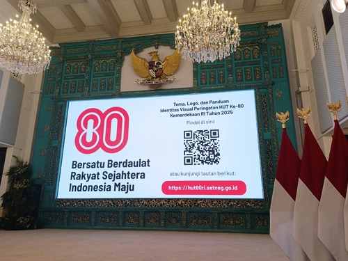 Prabowo luncurkan logo HUT ke-80 RI, ini makna temanya