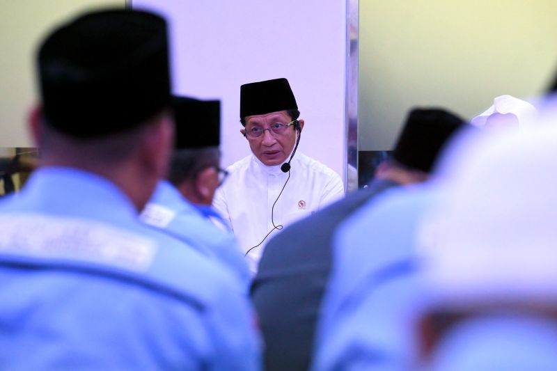 Menag gelar doa bersama dengan petugas haji pasca-Armuzna Menag gelar doa bersama dengan petugas haji pasca-Armuzna