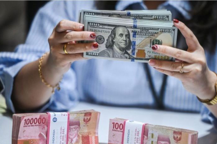 Rupiah pada Senin pagi melemah jadi Rp16.308 per dolar AS