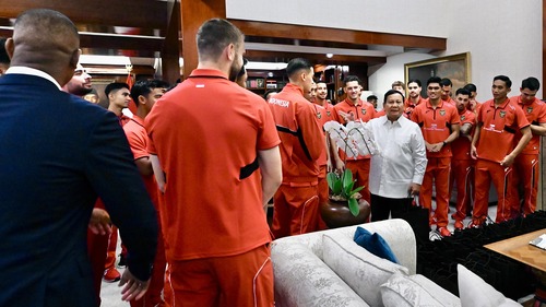 Timnas dijamu makan siang Prabowo usai menang dari China