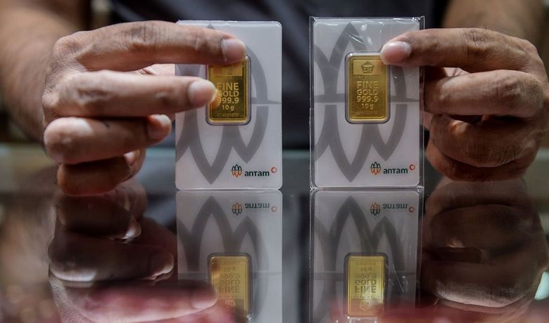 Harga emas Antam turun Rp9.000 ke angka Rp1,929 juta/gram