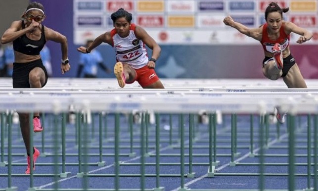 Dina Aulia pecahkan rekornas pada Kejuaraan Atletik Asia 2025
