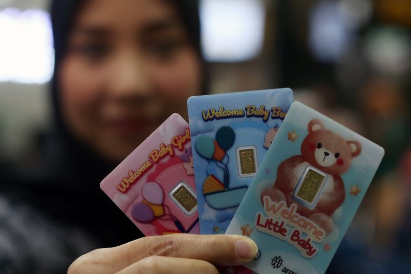Harga tiga produk emas di Pegadaian hari ini naik tipis