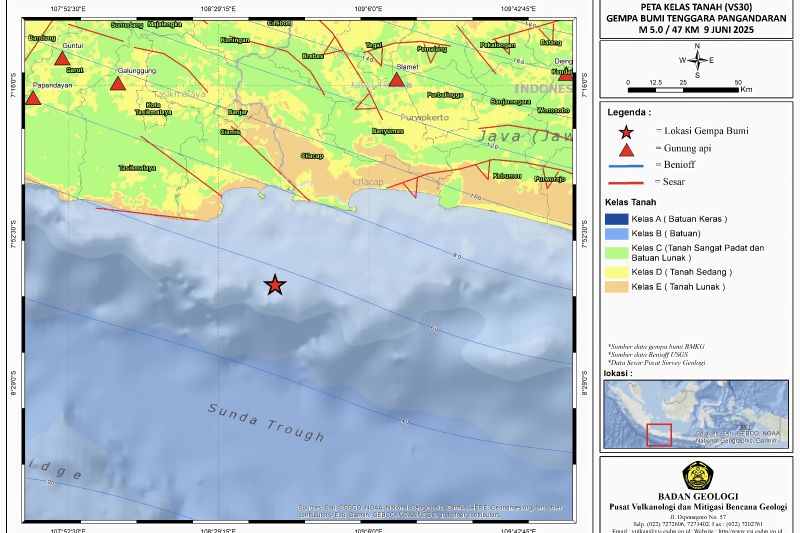 Badan Geologi paparkan analisis gempa 5,0 magnitudo di Pangandaran Badan Geologi paparkan analisis gempa 5,0 magnitudo di Pangandaran