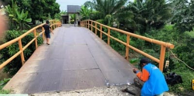 Gercep, Pemprov Sumsel perbaiki lantai Jembatan Air Ketapang