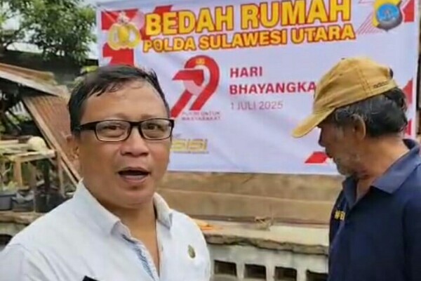 Pemerintah Desa Tenga, Minahasa Selatan apresiasi program bedah rumah Polda Sulut Pemerintah Desa Tenga, Minahasa Selatan apresiasi program bedah rumah Polda Sulut