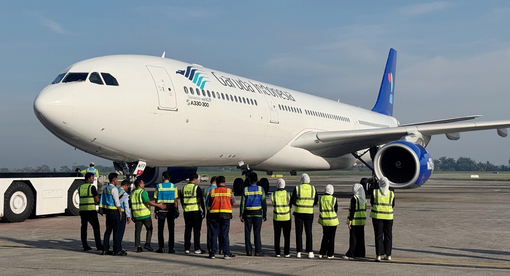 Garuda Indonesia sukses rampungkan fase keberangkatan haji 1446 H dengan ketepatan waktu 96,4 persen