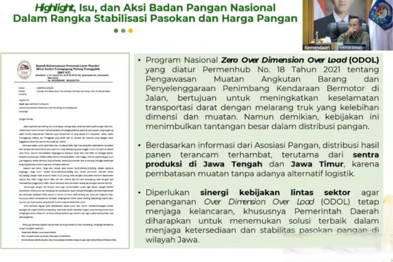 Bapanas: Demo ODOL berpotensi sebabkan keterlambatan pasokan pangan