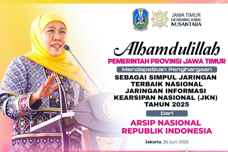 Pemprov Jatim raih penghargaan Simpul Jaringan Terbaik dari ANRI Pemprov Jatim raih penghargaan Simpul Jaringan Terbaik dari ANRI