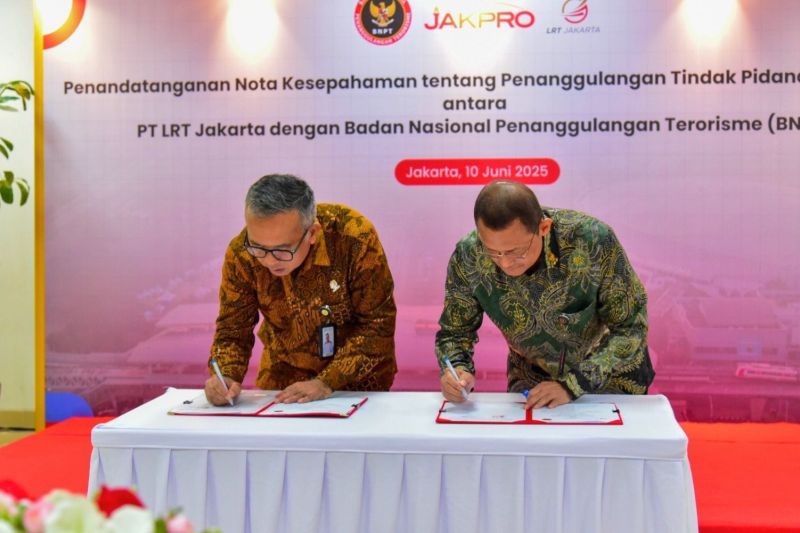 BNPT dan PT LRT Jakarta jalin kerja sama penanggulangan terorisme BNPT dan PT LRT Jakarta jalin kerja sama penanggulangan terorisme