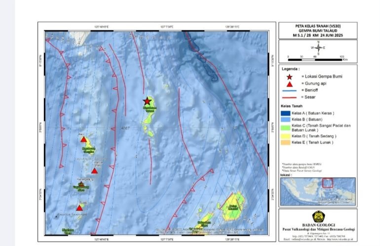 BMKG: Gempa 5,1 di Sulut dipicu patahan subduksi Karakelong BMKG: Gempa 5,1 di Sulut dipicu patahan subduksi Karakelong