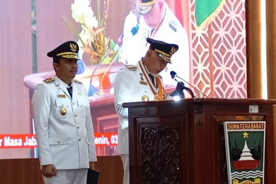 Gubernur Sumbar sampaikan pidato pertama usai dilantik