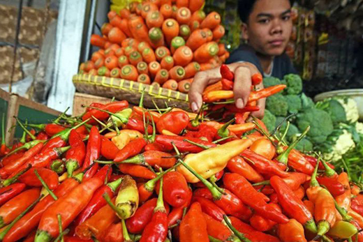 Harga pangan Jumat, cabai rawit Rp97.250/kg, bawang merah Rp43.850/kg