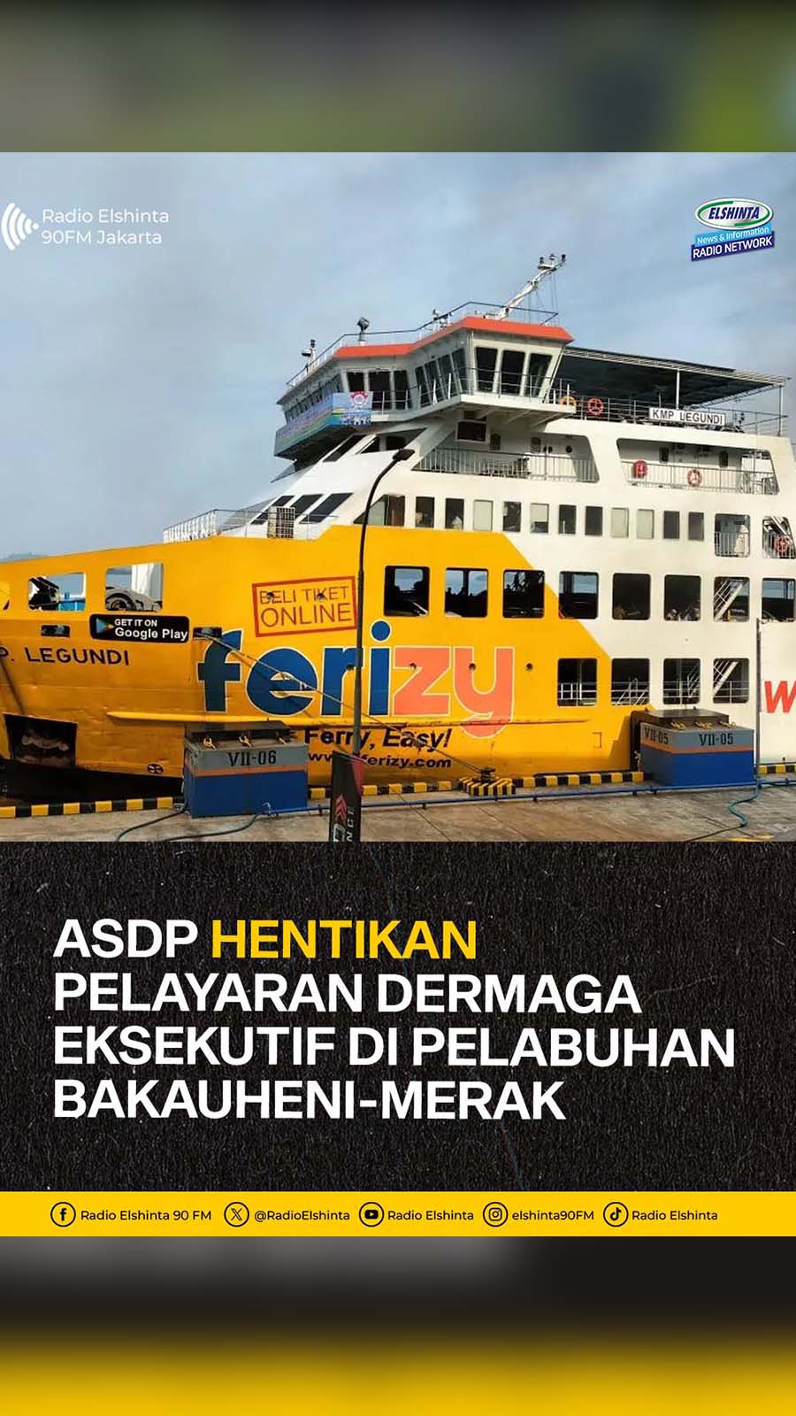 PT Angkutan Sungai Danau Penyeberangan (ASDP) masih menghentikan sementara pelayanan dan pelayaran PT Angkutan Sungai Danau Penyeberangan (ASDP) masih menghentikan sementara pelayanan dan pelayaran