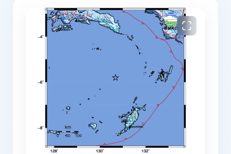 Gempa dengan magnitudo 6 guncang Kepulauan Banda, Maluku Gempa dengan magnitudo 6 guncang Kepulauan Banda, Maluku