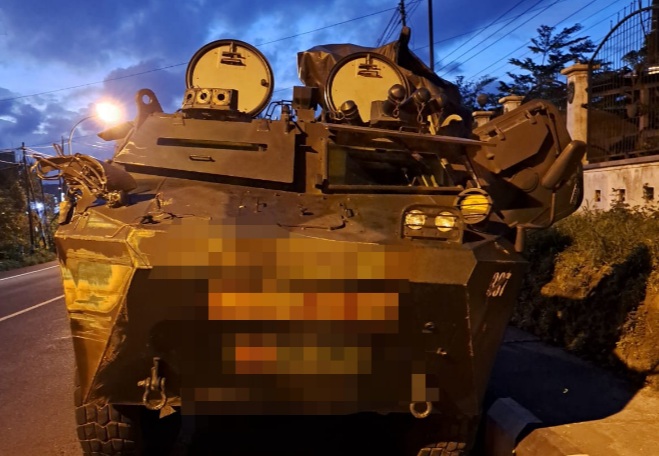 Rem blong, tank rantis Yonif 403/WP Yogyakarta alami kecelakaan di Jambu Rem blong, tank rantis Yonif 403/WP Yogyakarta alami kecelakaan di Jambu