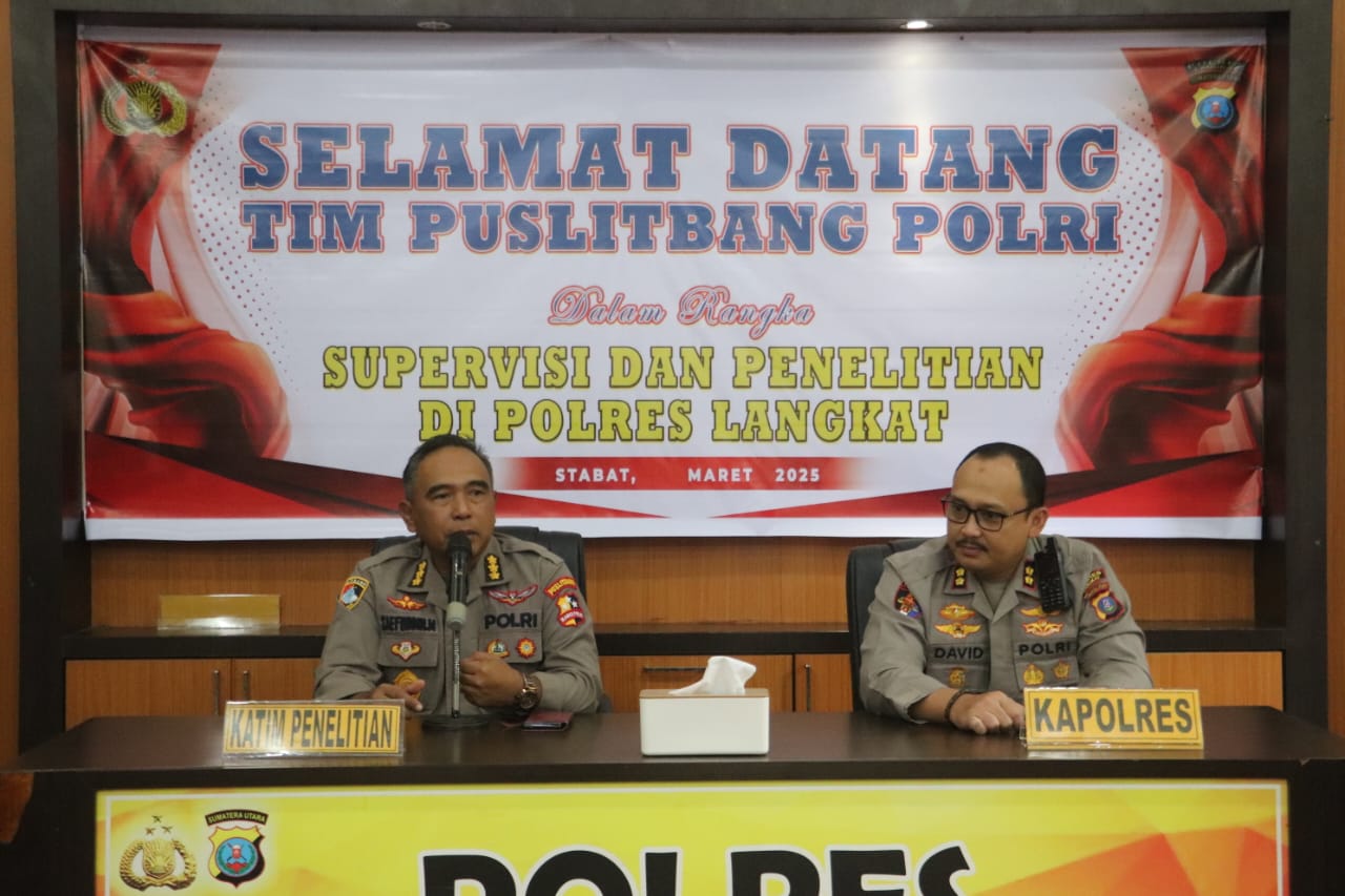 Puslitbang Polri supervisi di Polres Langkat, perkuat perlindungan masyarakat di dunia digital