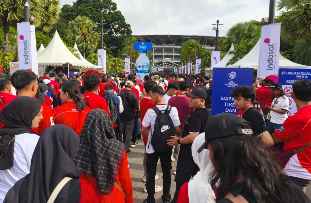 Suporter padati GBK, Timnas Indonesia siap hadapi Bahrain Suporter padati GBK, Timnas Indonesia siap hadapi Bahrain