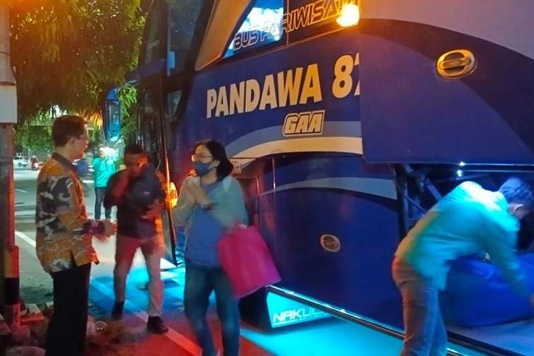 Empat bus mudik gratis Kemenko Kumham tiba di Semarang Empat bus mudik gratis Kemenko Kumham tiba di Semarang