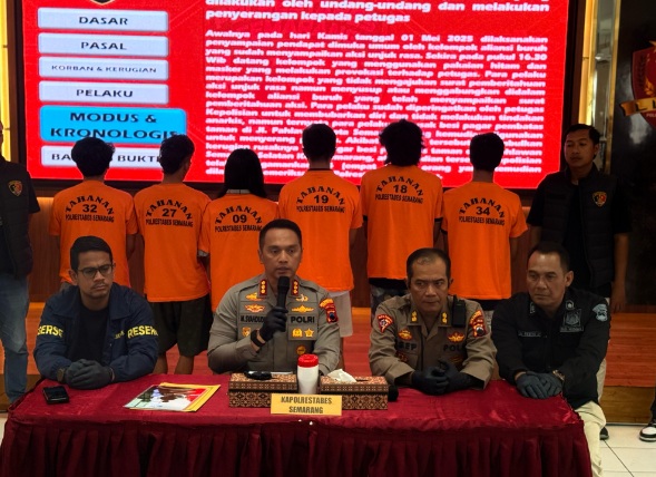 Enam orang anggota Anarko tersangka rusuh aksi May Day di Semarang Enam orang anggota Anarko tersangka rusuh aksi May Day di Semarang