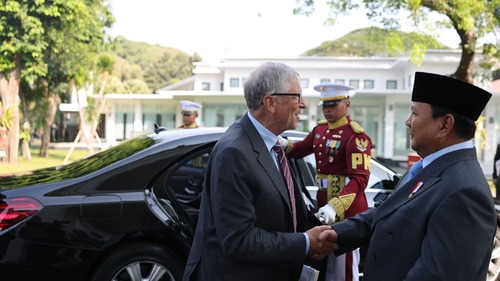 Prabowo sambut Bill Gates di Istana, bersalaman hangat
