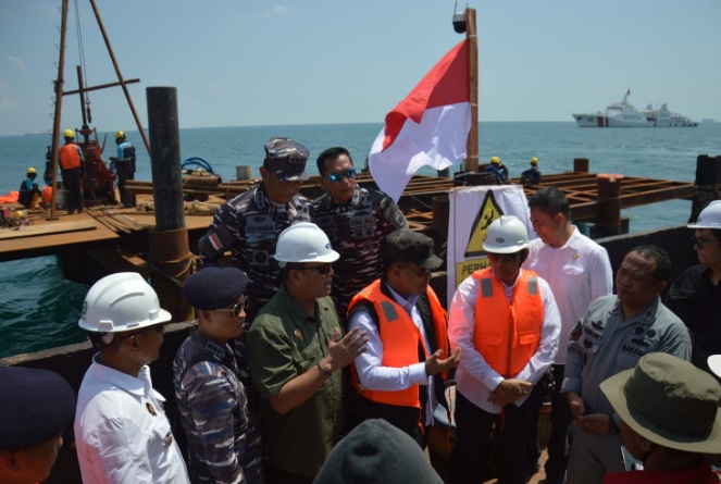 Bakamla RI dan Kemenko Polkam tinjau Menara Suar perbatasan Indonesia-Malaysia-Singapura