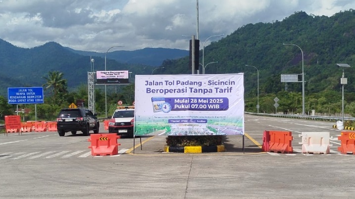 Besok, Tol Padang - Sicincin beroperasi tanpa tarif Besok, Tol Padang - Sicincin beroperasi tanpa tarif