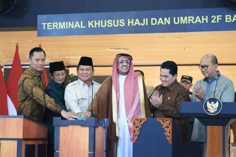 Prabowo puji kolaborasi revitalisasi Terminal Haji dan Umroh Soetta