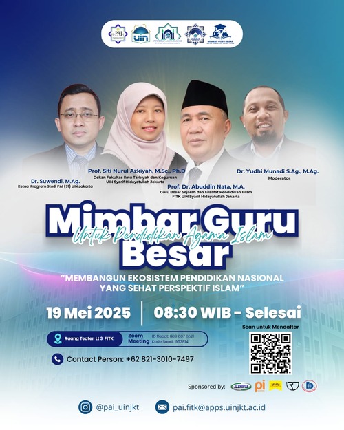 Pertama kalinya, FITK UIN Jakarta gelar Mimbar Guru Besar