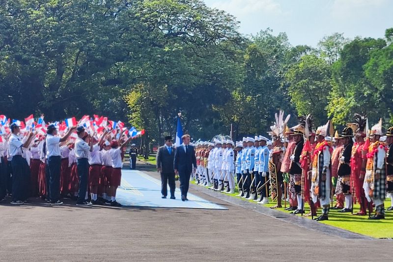 Presiden Prabowo terima kunjungan resmi Presiden Macron di Istana Presiden Prabowo terima kunjungan resmi Presiden Macron di Istana