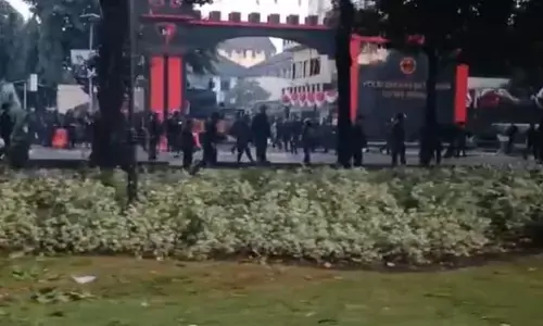 Anggota masih jaga ketat Mako Brimob Kwitang Anggota masih jaga ketat Mako Brimob Kwitang