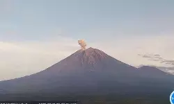 Gunung Semeru erupsi tiga kali dengan tinggi letusan hingga 900 meter Gunung Semeru erupsi tiga kali dengan tinggi letusan hingga 900 meter