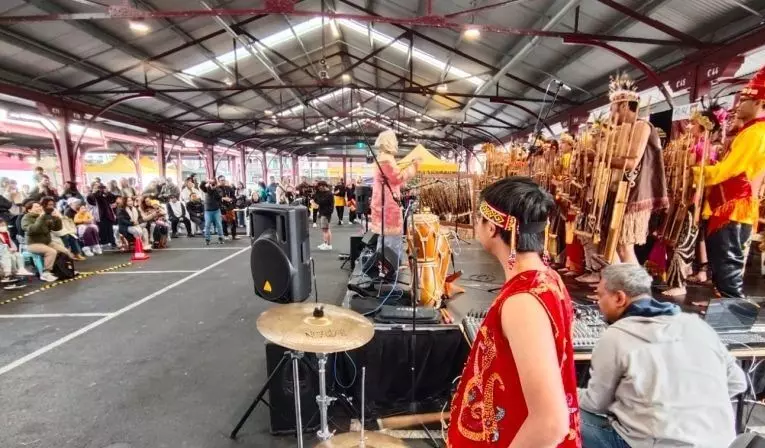 Tim Muhibah Angklung meriahkan promosi kuliner Indonesia di Melbourne Tim Muhibah Angklung meriahkan promosi kuliner Indonesia di Melbourne