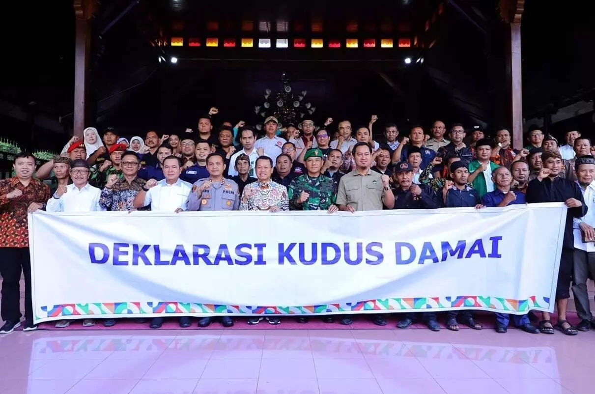 Elemen masyarakat di Kudus gelar Deklarasi Kudus Damai Elemen masyarakat di Kudus gelar Deklarasi Kudus Damai