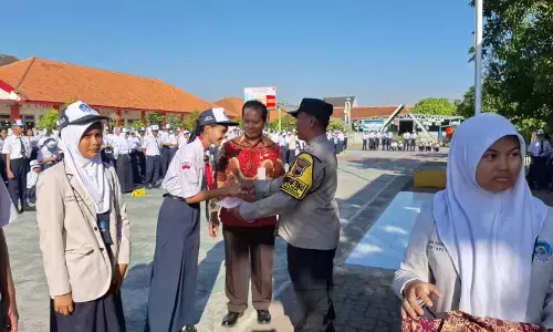 Gelar apel pembinaan, Polrestabes Semarang ajak pelajar jaga kota damai