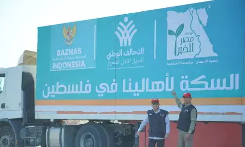 BAZNAS RI bersama Mishr Al Kheir kirim 10 truk paket bantuan ke Gaza