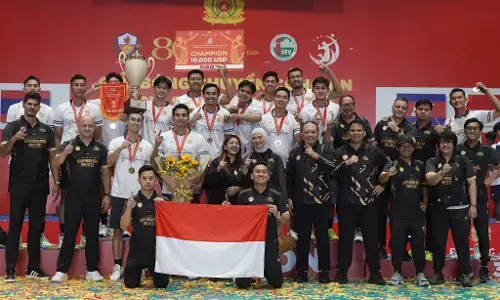 Jakarta Bhayangkara Presisi juara turnamen voli internasional di Vietnam Jakarta Bhayangkara Presisi juara turnamen voli internasional di Vietnam