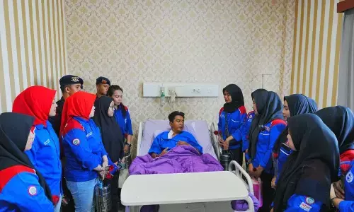 KSPSI jenguk anggota Polri korban kerusuhan di RS Kramat Jati KSPSI jenguk anggota Polri korban kerusuhan di RS Kramat Jati