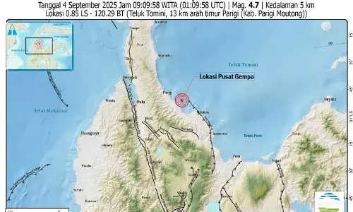 BMKG: Gempa dangkal tak berpotensi tsunami guncang Parigi Moutong BMKG: Gempa dangkal tak berpotensi tsunami guncang Parigi Moutong