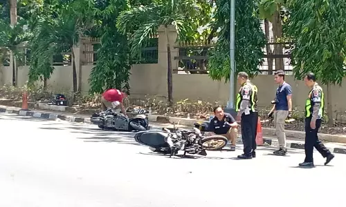 Polisi gelar olah TKP kecelakaan yang menewaskan mahasiswa Unnes Polisi gelar olah TKP kecelakaan yang menewaskan mahasiswa Unnes