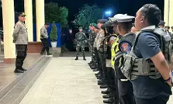 Cegah gangguan kamtibmas, Polda Sulut gelar patroli skala besar bersama TNI