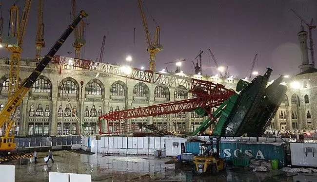 11 September 2015: Tragedi Crane jatuh di Masjidil Haram Mekkah