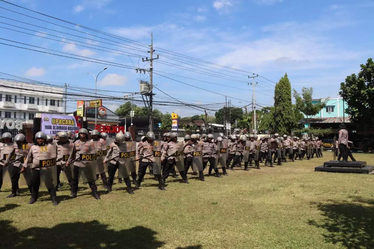 Antisipasi gangguan kamtibmas, Polres Boyolali gelar latihan dalmas lanjutan