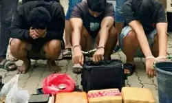 Polres Karawang tangkap tiga pelaku pengedar narkoba jenis ganja