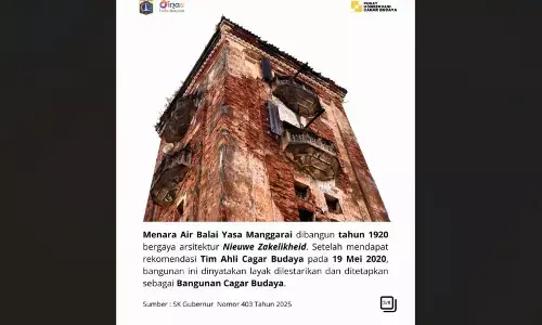 Menara Air Manggarai ditetapkan jadi bangunan cagar budaya Menara Air Manggarai ditetapkan jadi bangunan cagar budaya