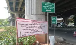 Rekayasa lalu lintas selama pembangunan saluran di Jalan DI Panjaitan