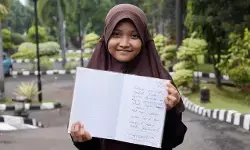 Surat tulisan tangan dari Presiden Prabowo untuk Juniar