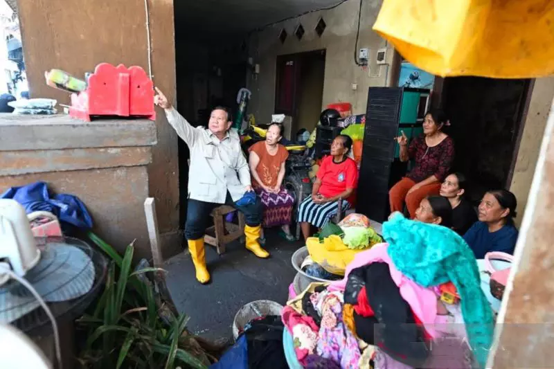 Presiden Prabowo tinjau pemukiman di Bali yang rusak diterjang banjir