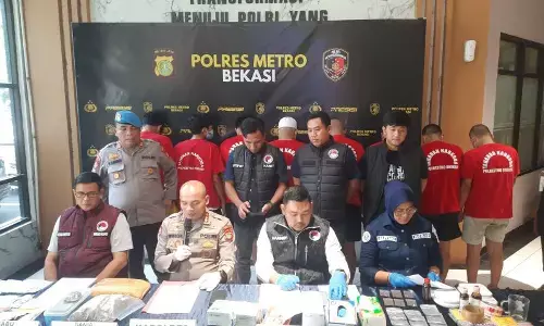 Polres Bekasi ungkap peredaran narkoba amankan tujuh tersangka Polres Bekasi ungkap peredaran narkoba amankan tujuh tersangka