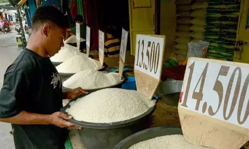 Harga beras premium turun jadi Rp15.988/kg, medium Rp13.709/kg Harga beras premium turun jadi Rp15.988/kg, medium Rp13.709/kg